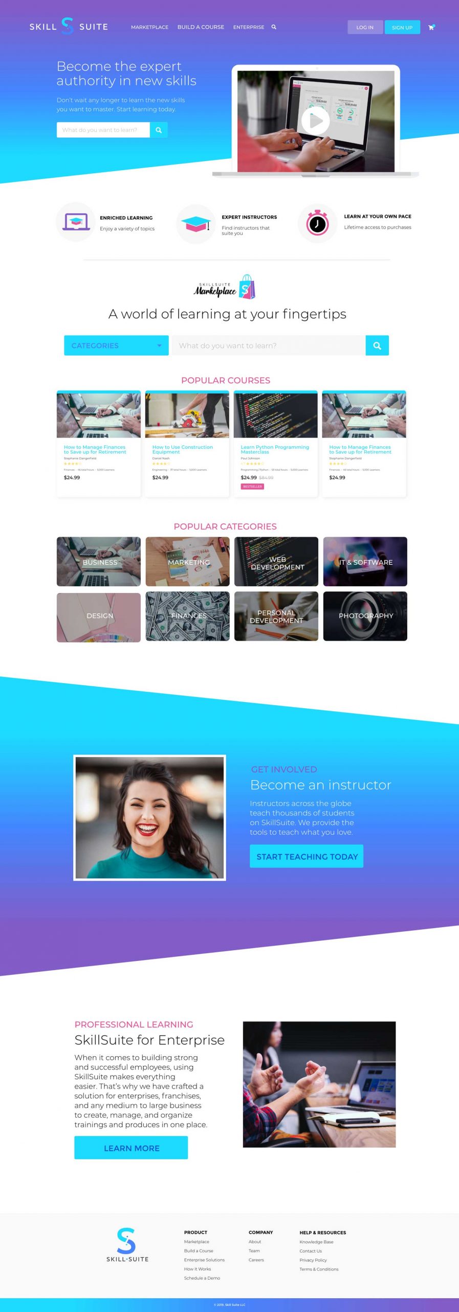 SkillSuite Homepage v1