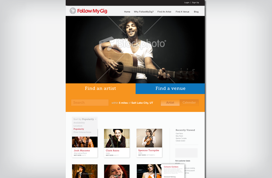 Follow My Gig Website