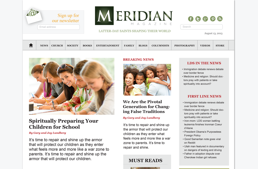 Meridian Magazine Website