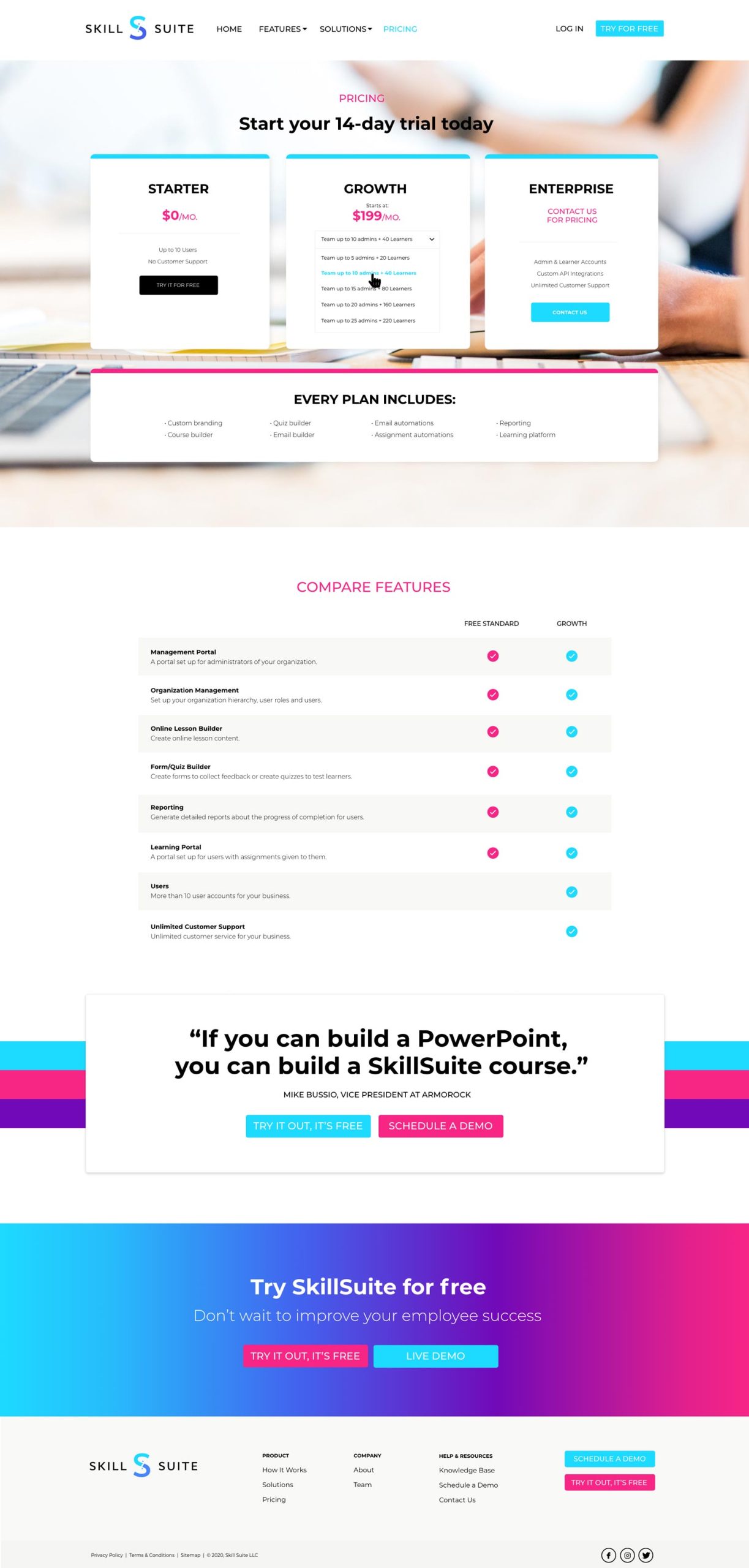 SkillSuite - Pricing, Website - New v2