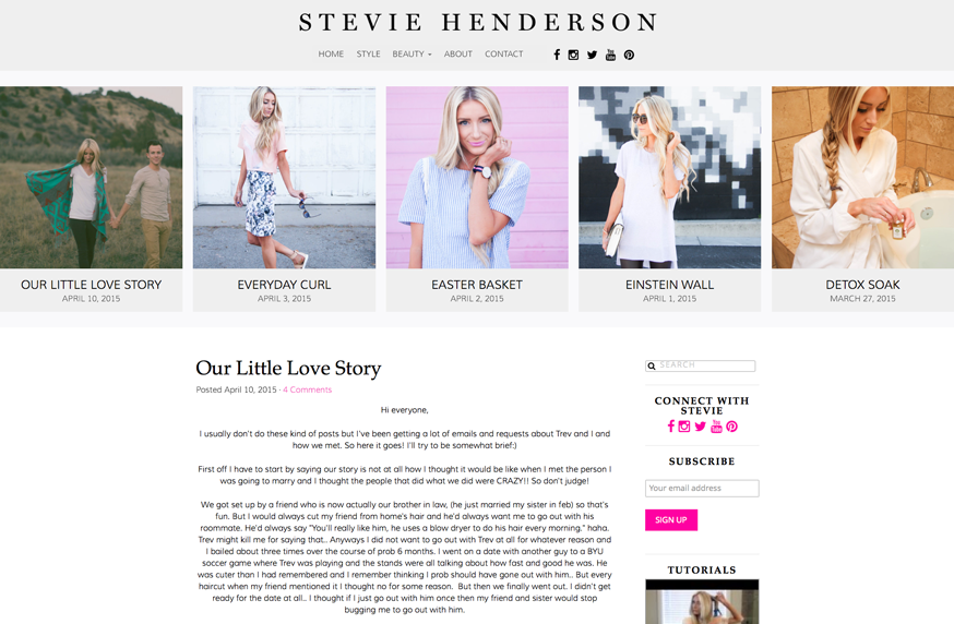 Stevie Henderson Website
