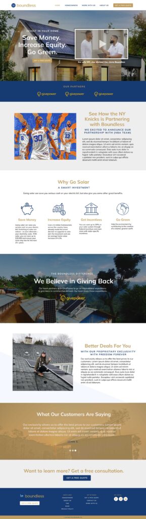 Boundless Website - Homepage
