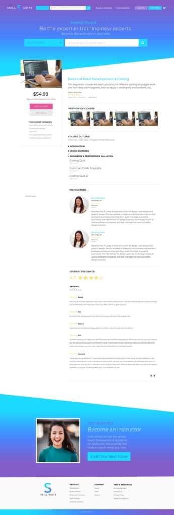 SkillSuite Marketplace - Course Details Page