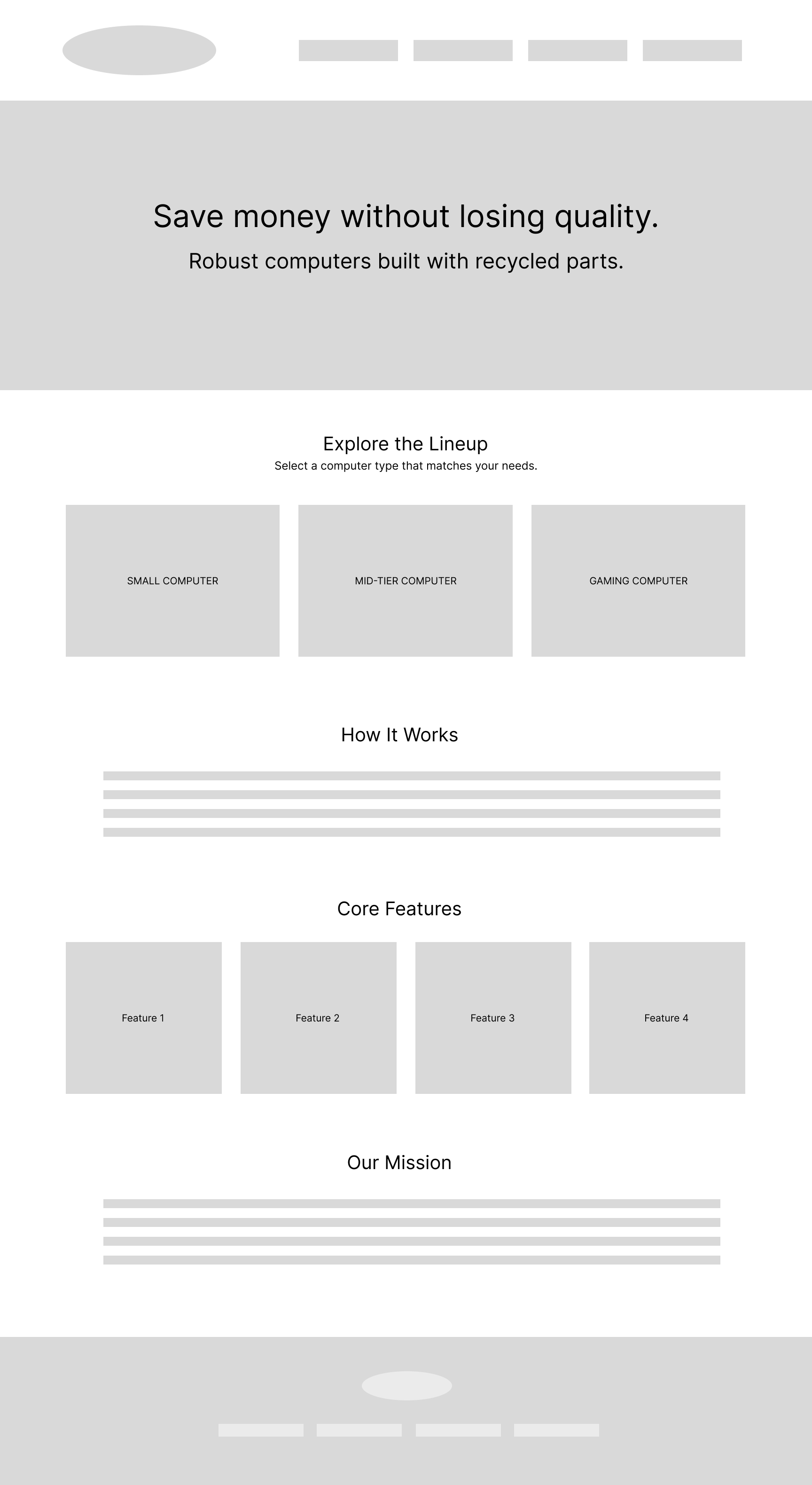 Frankenstein Wireframe Homepage